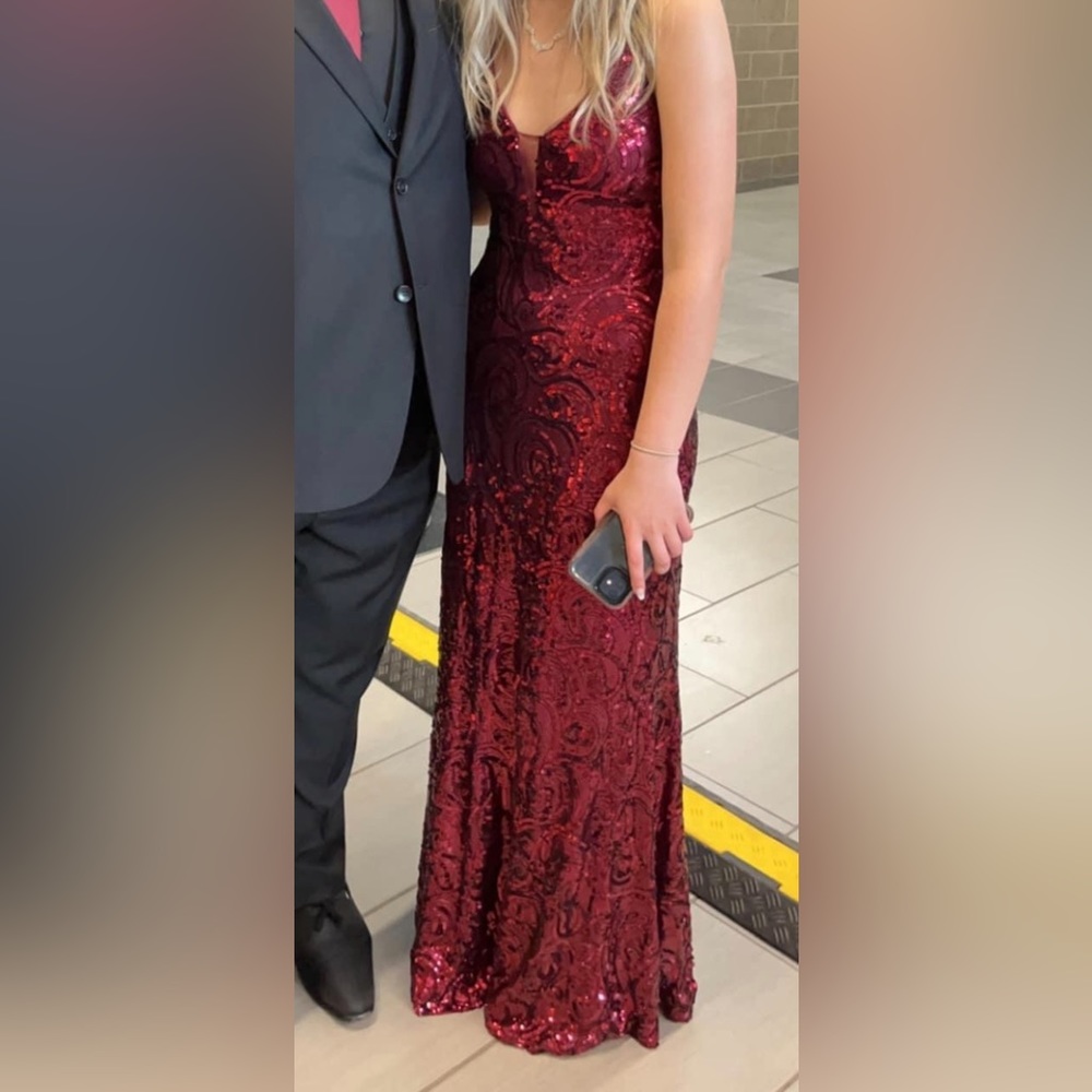 Burgandy Nightway Prom dress Size 4